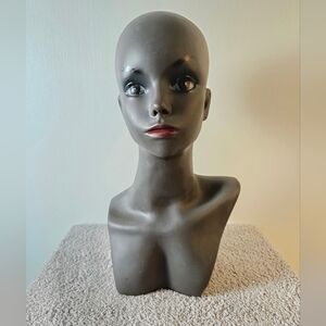 Mannequin Head With Bust For Wigs and Display Jewelry Ears Pierced